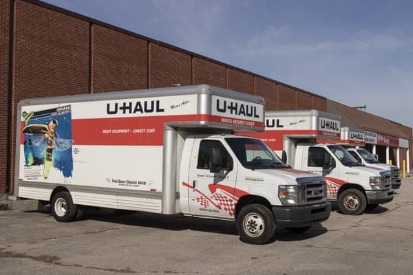 Uhaul Moving Trucks Parked 
