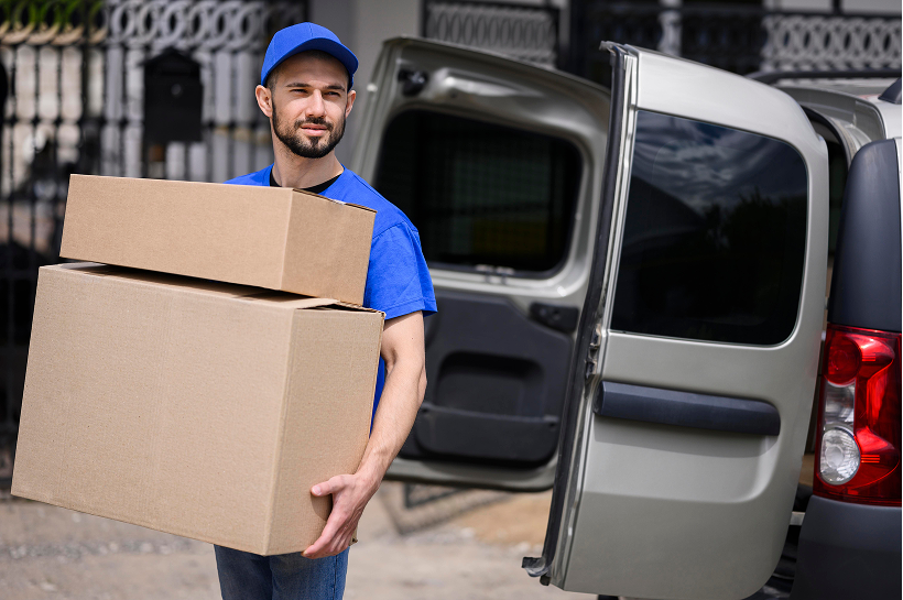 Mover Carrying Box During Relocation