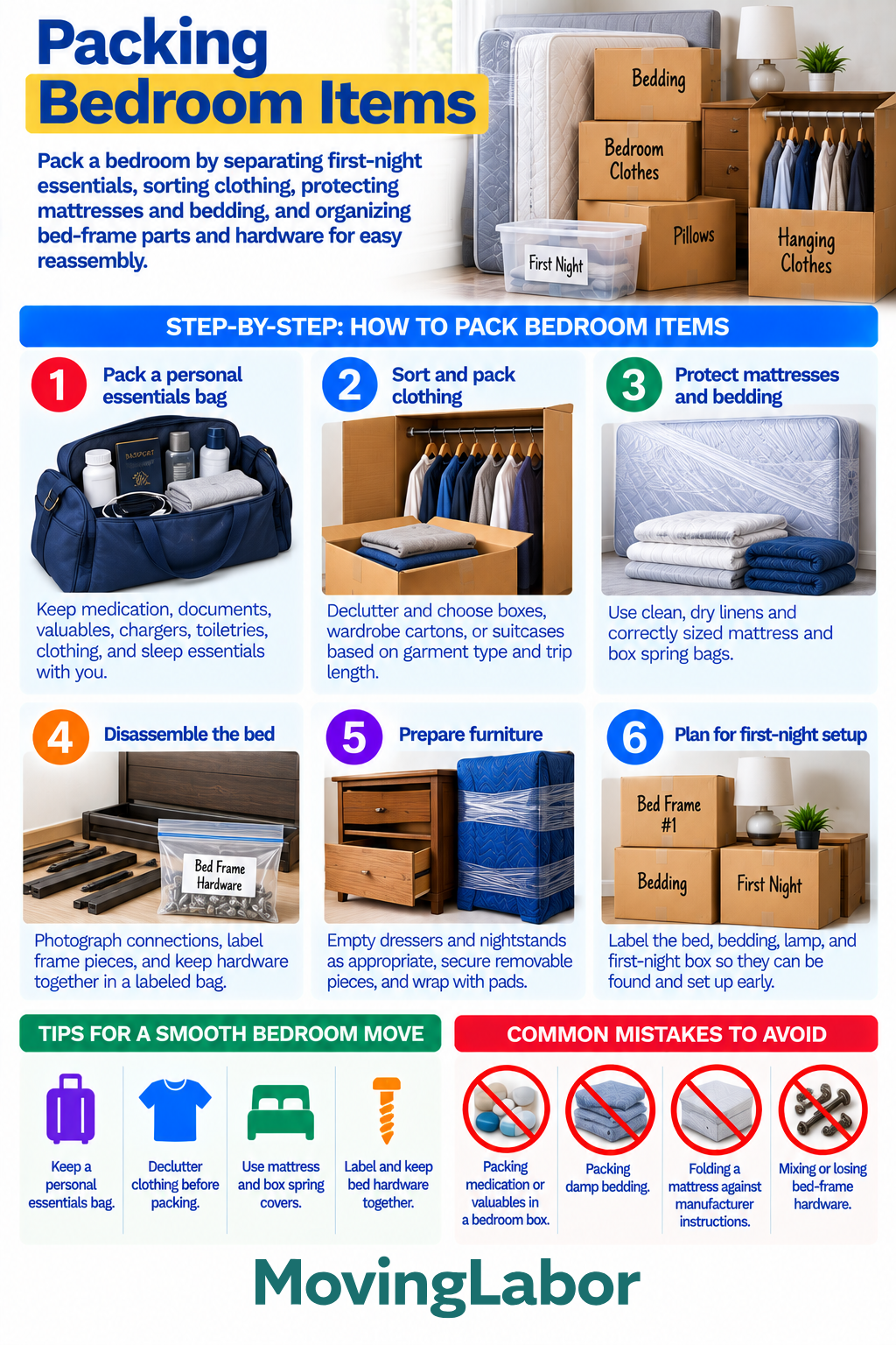 Packing Bedroom items