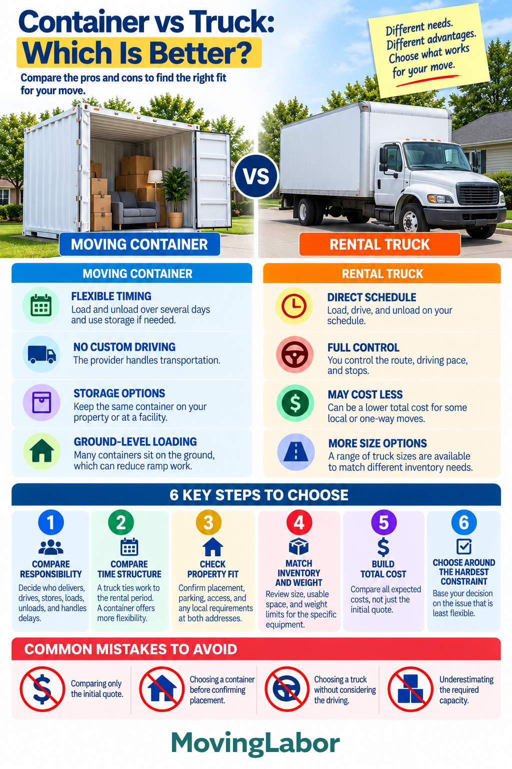 Container vs Truck