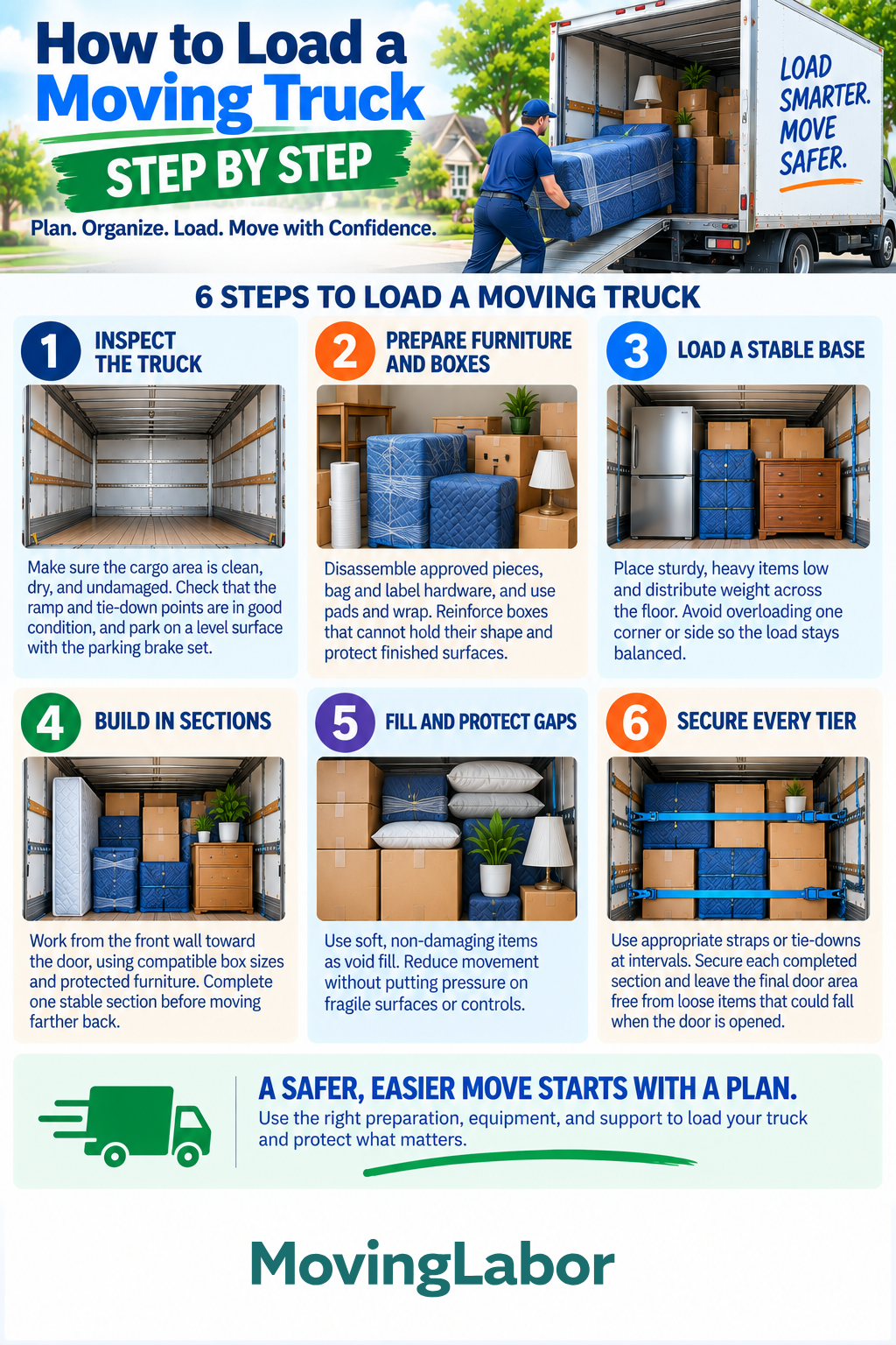 How to load a moving  truck