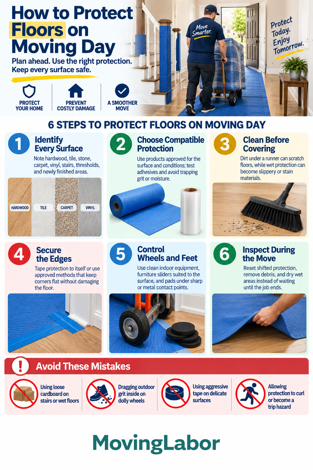How to Protect Floors on Moving Day