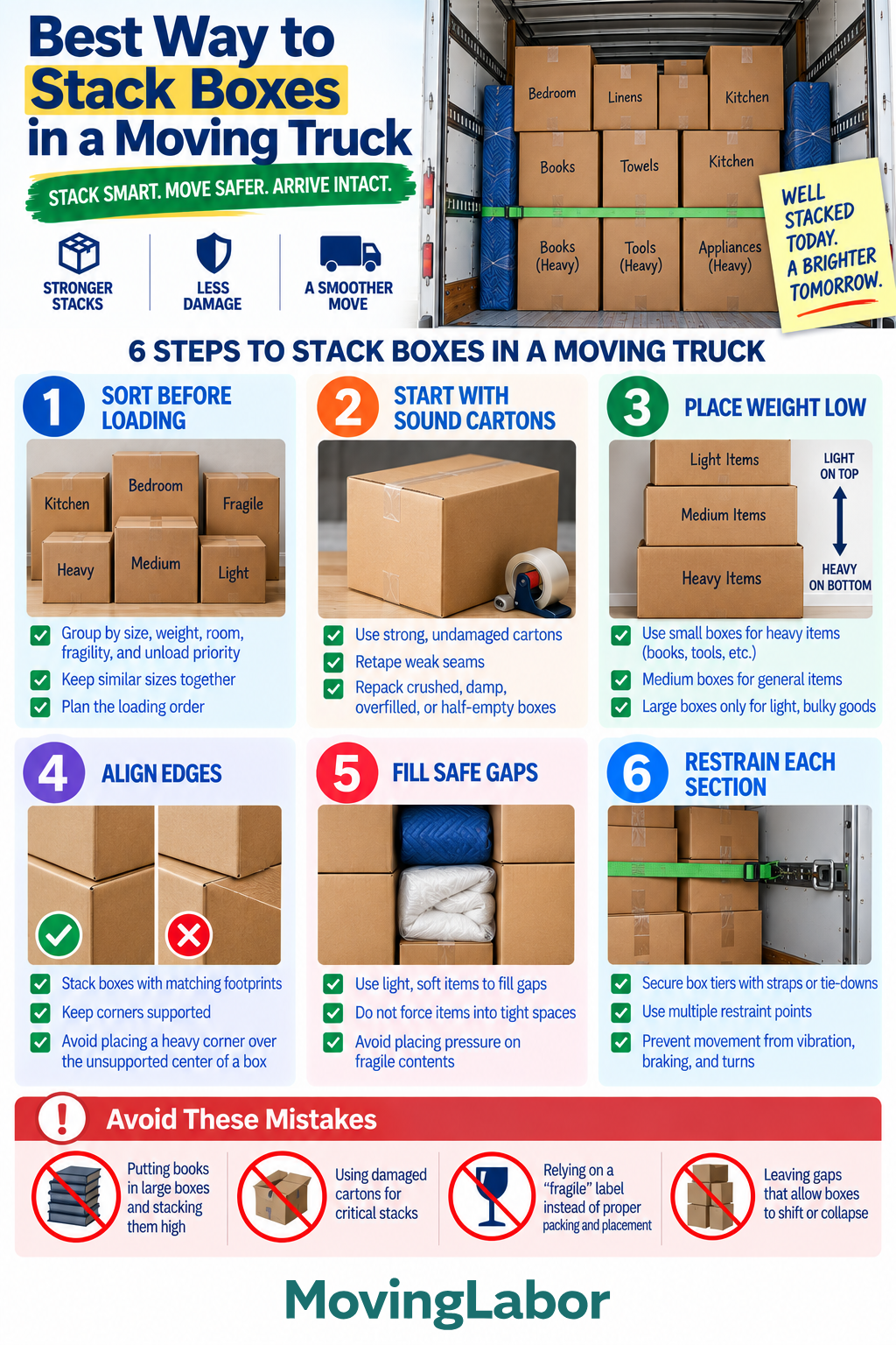 Best Way to Stack Boxes in a Moving Truck