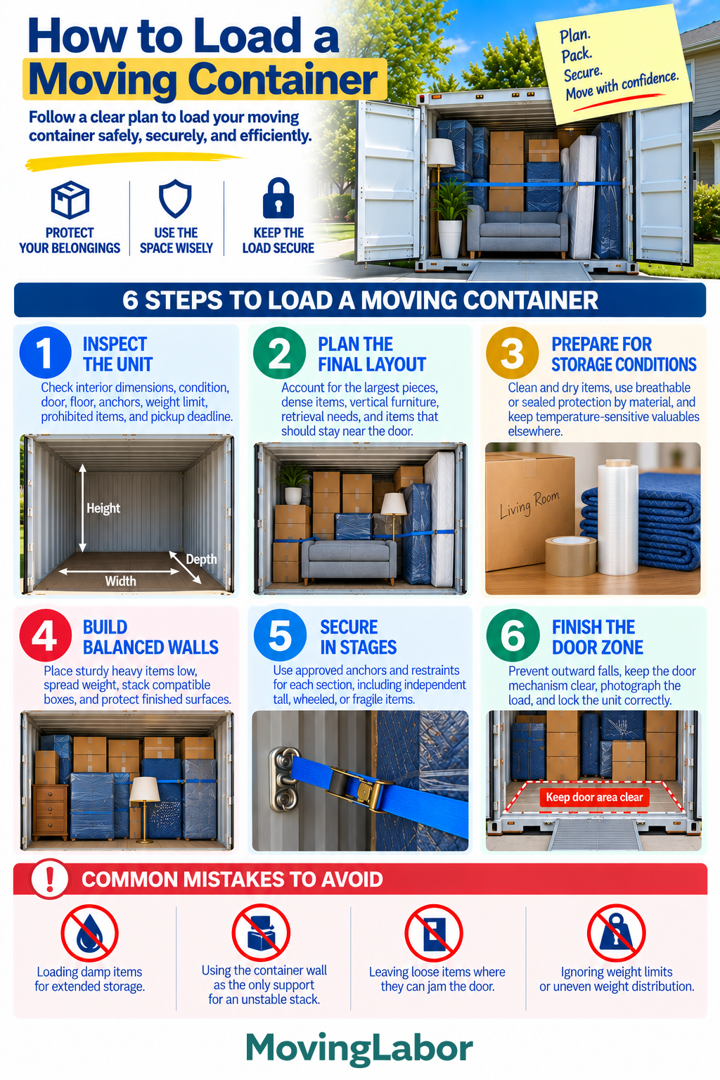 How to load a moving container