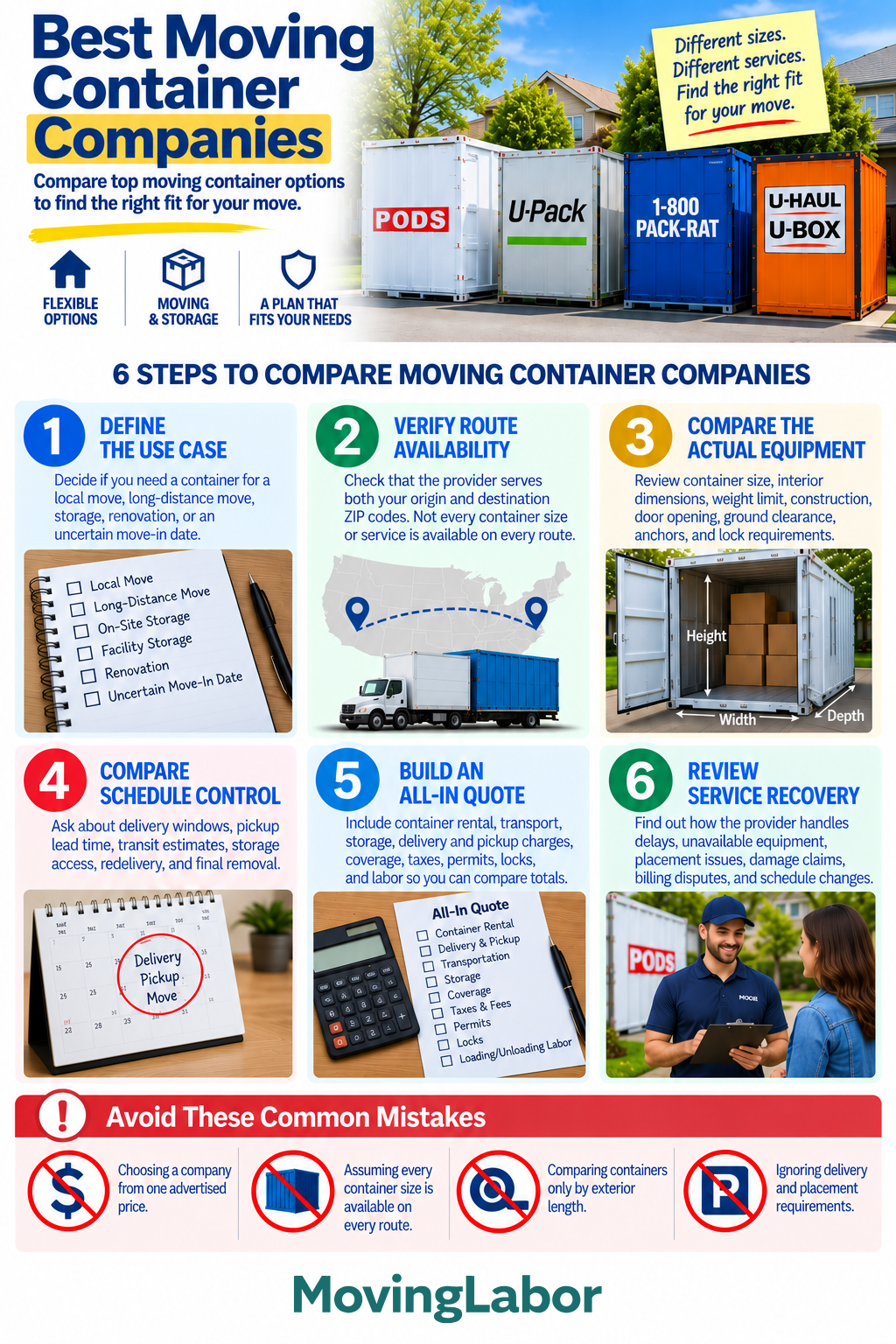 Best Moving containers infographics