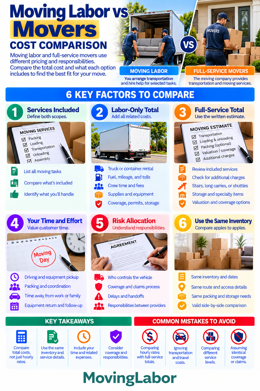 Moving Labor vs. Full-Service Movers: Cost Comparison