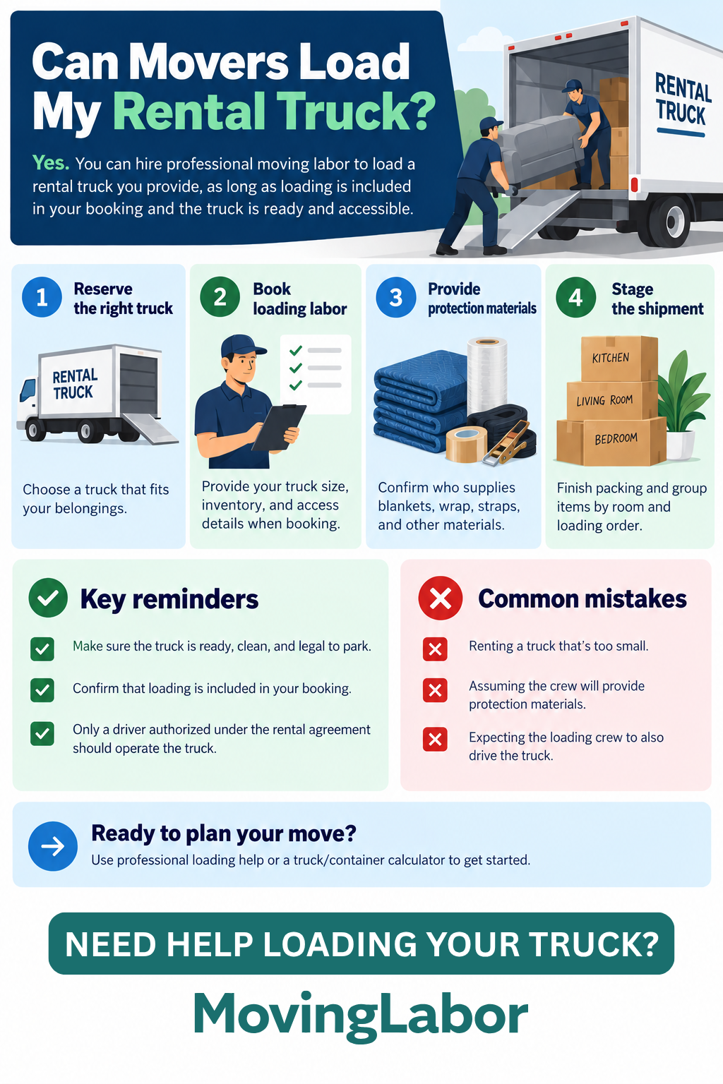 Can movers load my truck