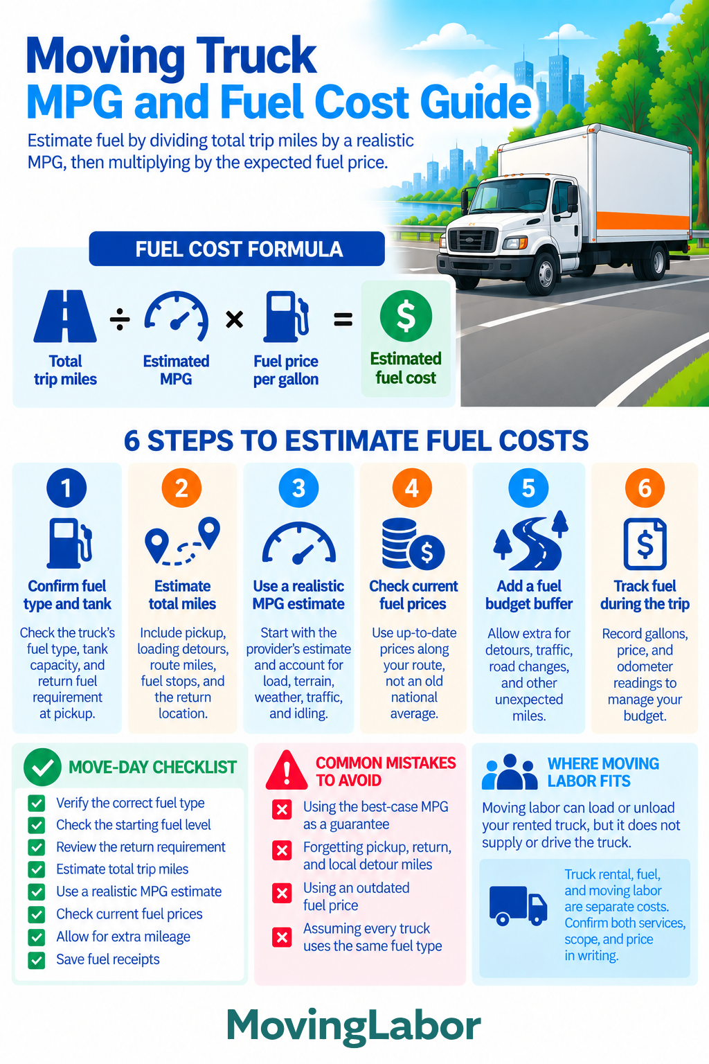 Moving Truck MPG and Fuel Cost Guide