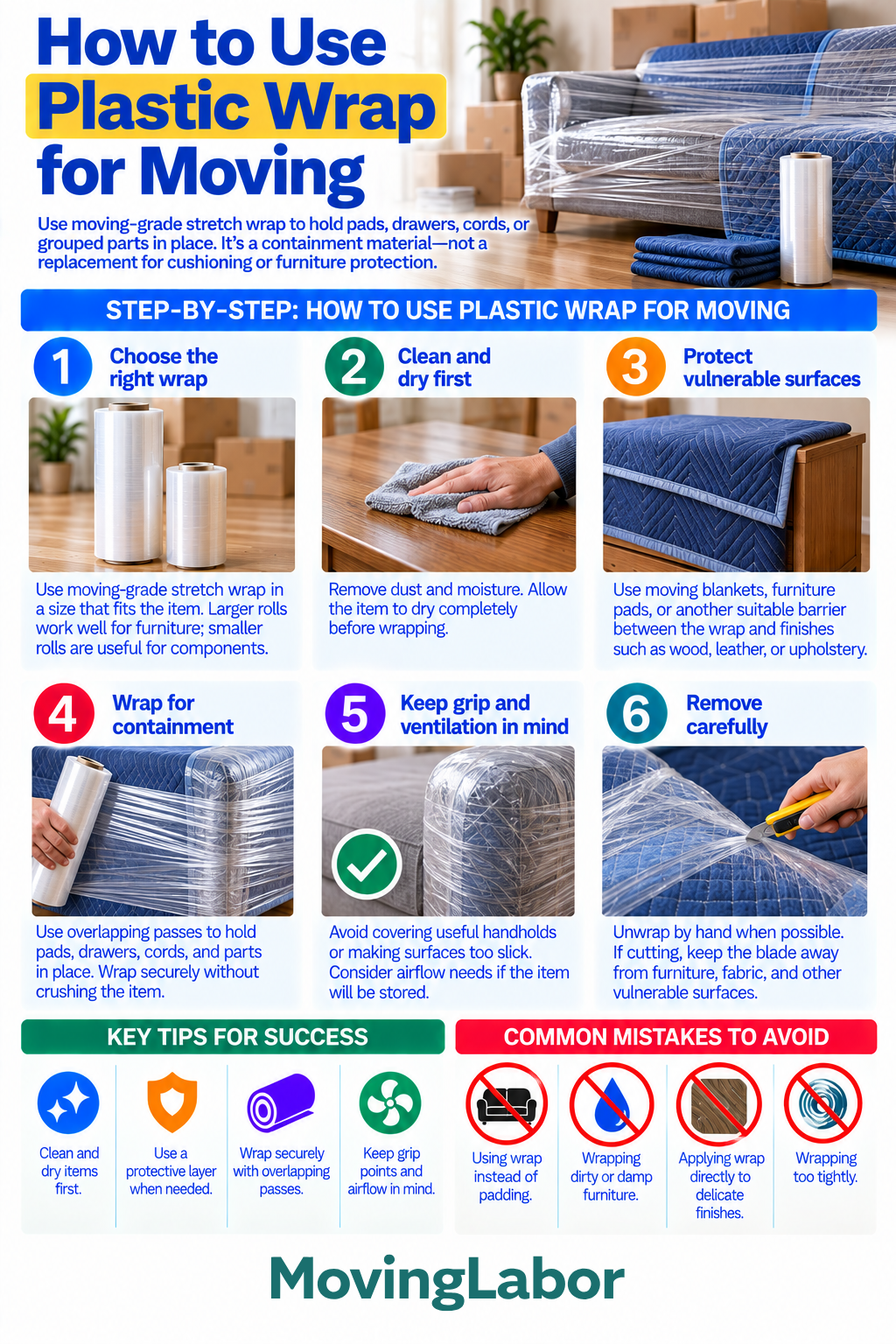 How to Use Plastic Wrap for Moving