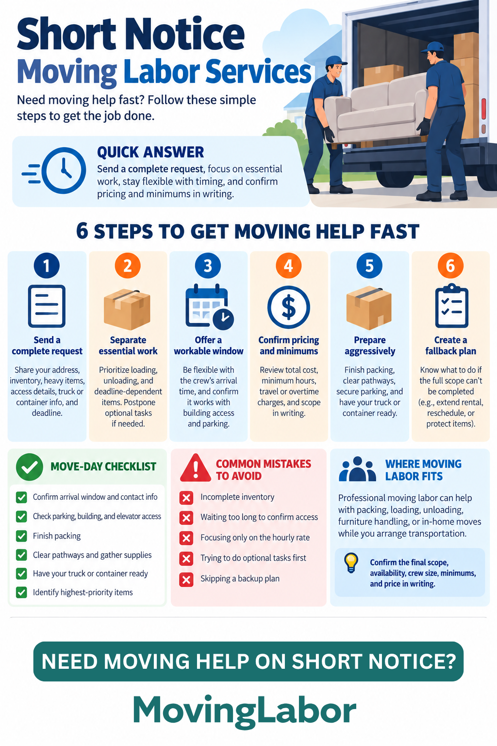 Moving help on short notice